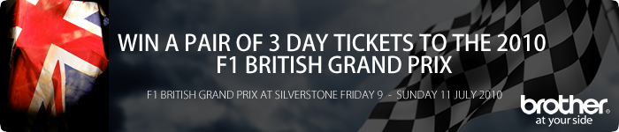 Brother's 2010 F1 British Grand Prix Prizedraw