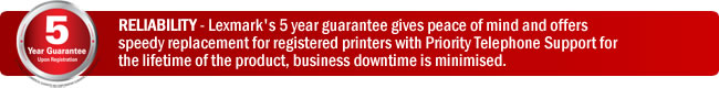 Lexmark 5 Year Guarantee