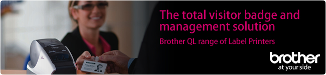 The total visitor badge and management solution from Brother