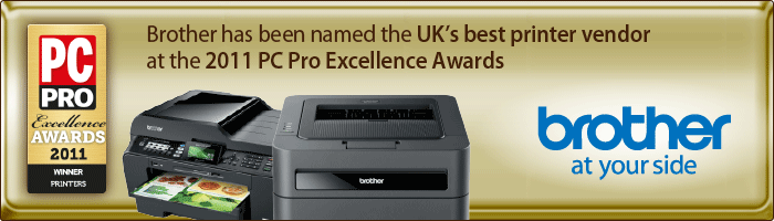 Brother has been named the UK’s best printer vendor at the 2011 PC Pro Excellence Awards