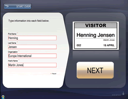 Self Check-in Mode screen-grab