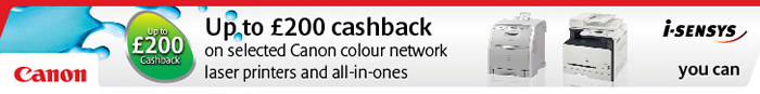 Canon - Up to &pound;200 Cashback