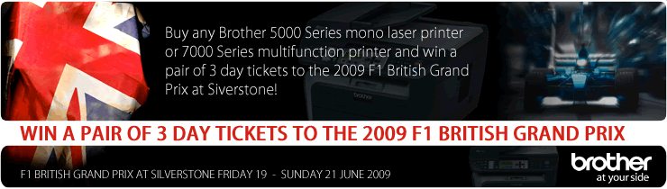 Printerbase - Brother British F1 Grand Prix Prize Draw