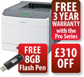 Lexmark T650DN Pro (3 year warranty) A4 Mono Laser Printer