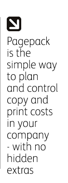 PagePack is the simple way to plan and control copy and print costs in your company –  with no hidden extras