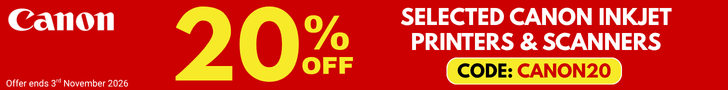 20% Off Selected Canon Printers