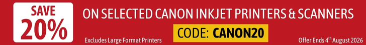 20% Off Selected Canon Printers