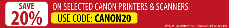 Save 20% On Selected Canon Printers