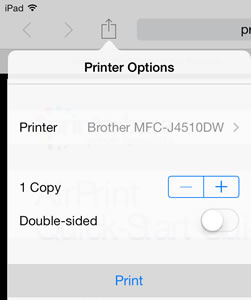 how do i print from my ipad