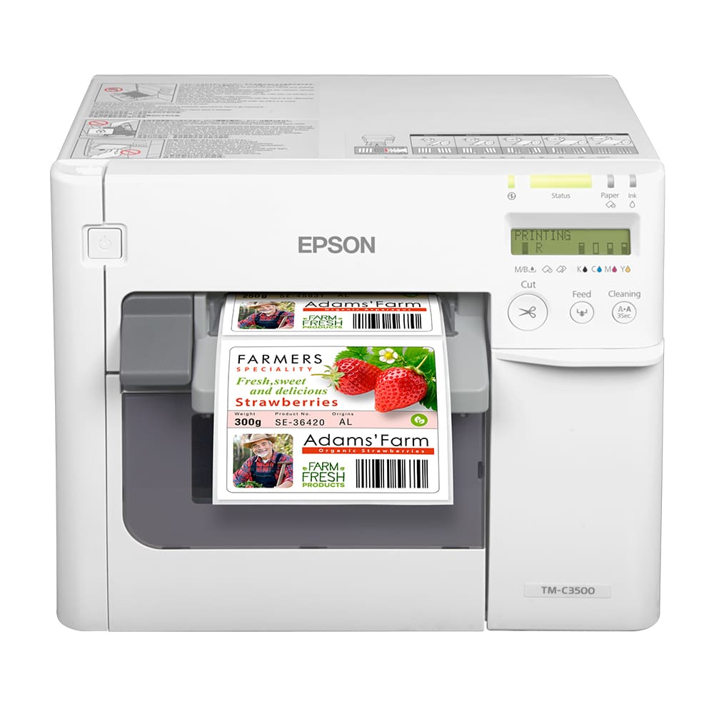 An image of Epson TM-C3500 Colour Label Printer,C31CD54012CD, network, USB