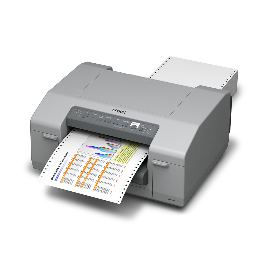 An image of Epson GP-C831 Colour Inkjet Label Printer,C11CC68132, network, USB