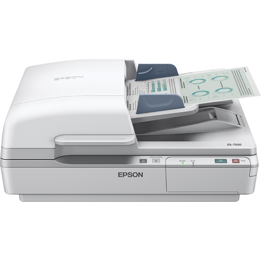 An image of Epson WorkForce DS-6500 A4 Flatbed Scanner with ADF,B11B205231BY, USB