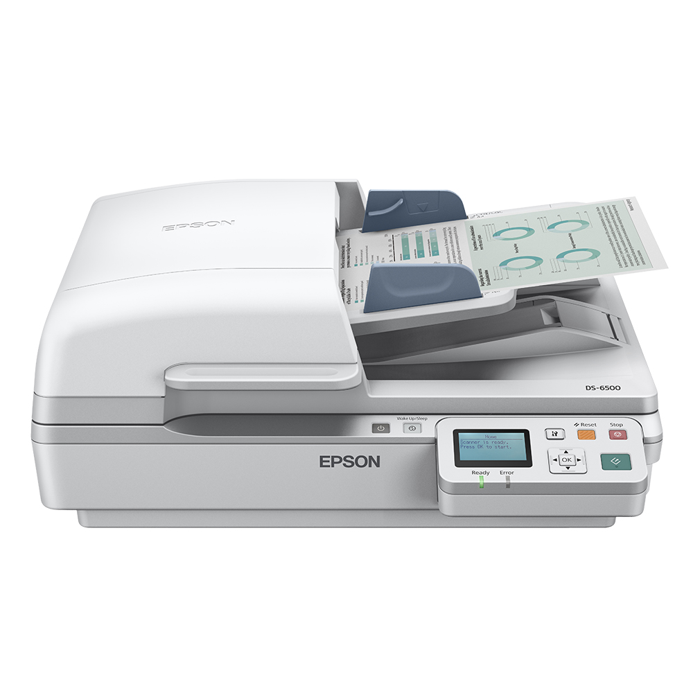 An image of Epson WorkForce DS-7500N A4 Flatbed Network Scanner with ADF,B11B205331BU, netwo...