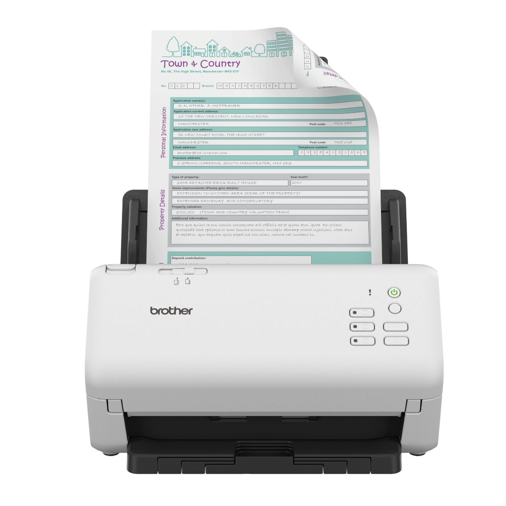 An image of Brother ADS-4300N A4 Document Scanner 