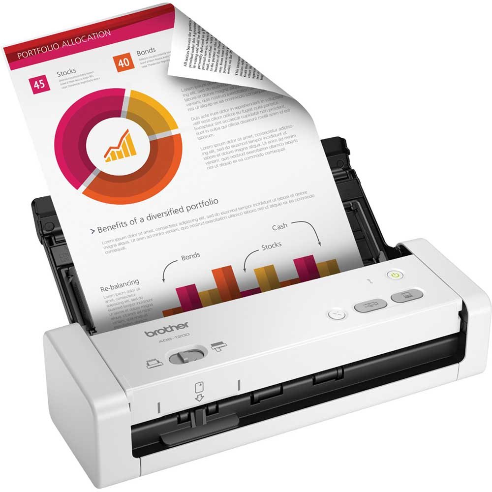 An image of Brother ADS-1200 A4 Mobile Document Scanner 