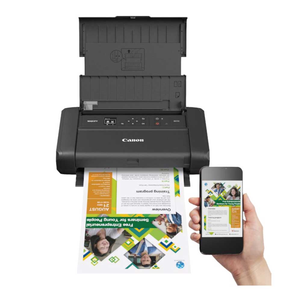An image of Canon MAXIFY BX110 A4 Colour Inkjet Printer With Battery 7069C042
