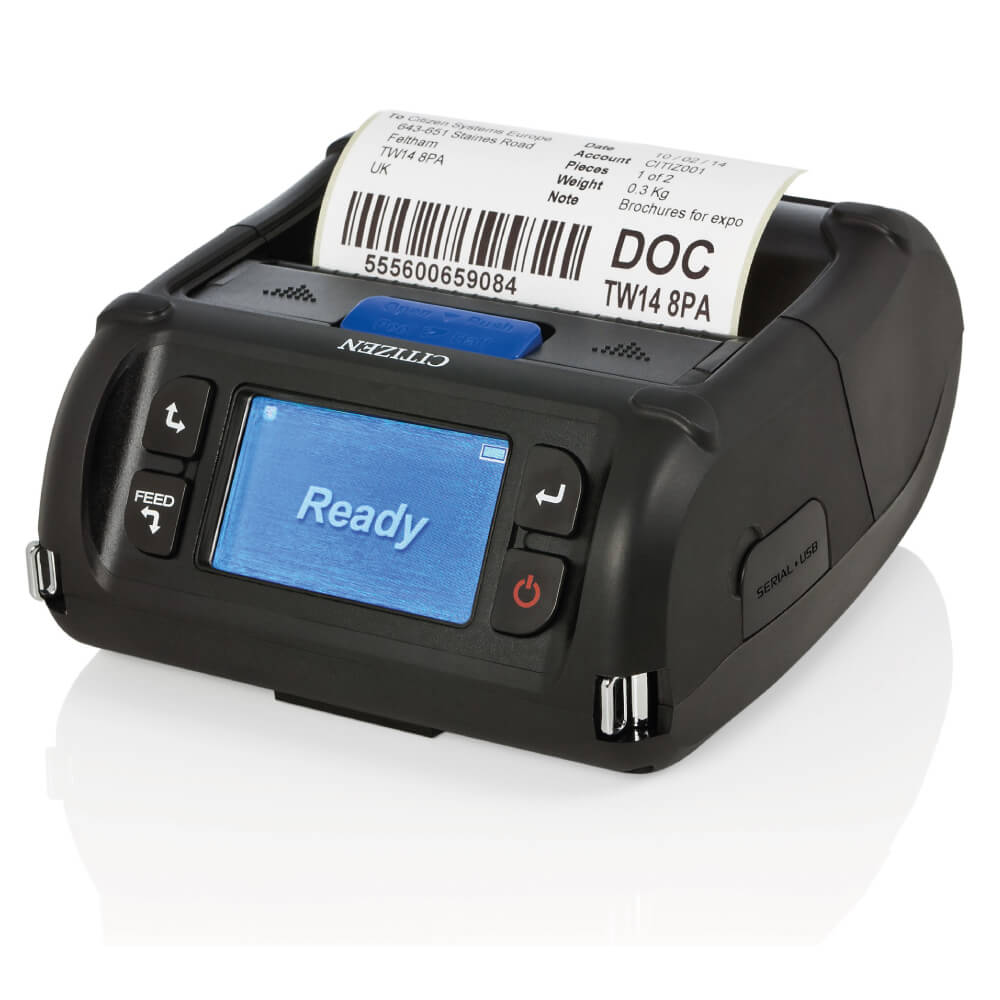 An image of Citizen CMP-40L Thermal Mobile Label Printer 