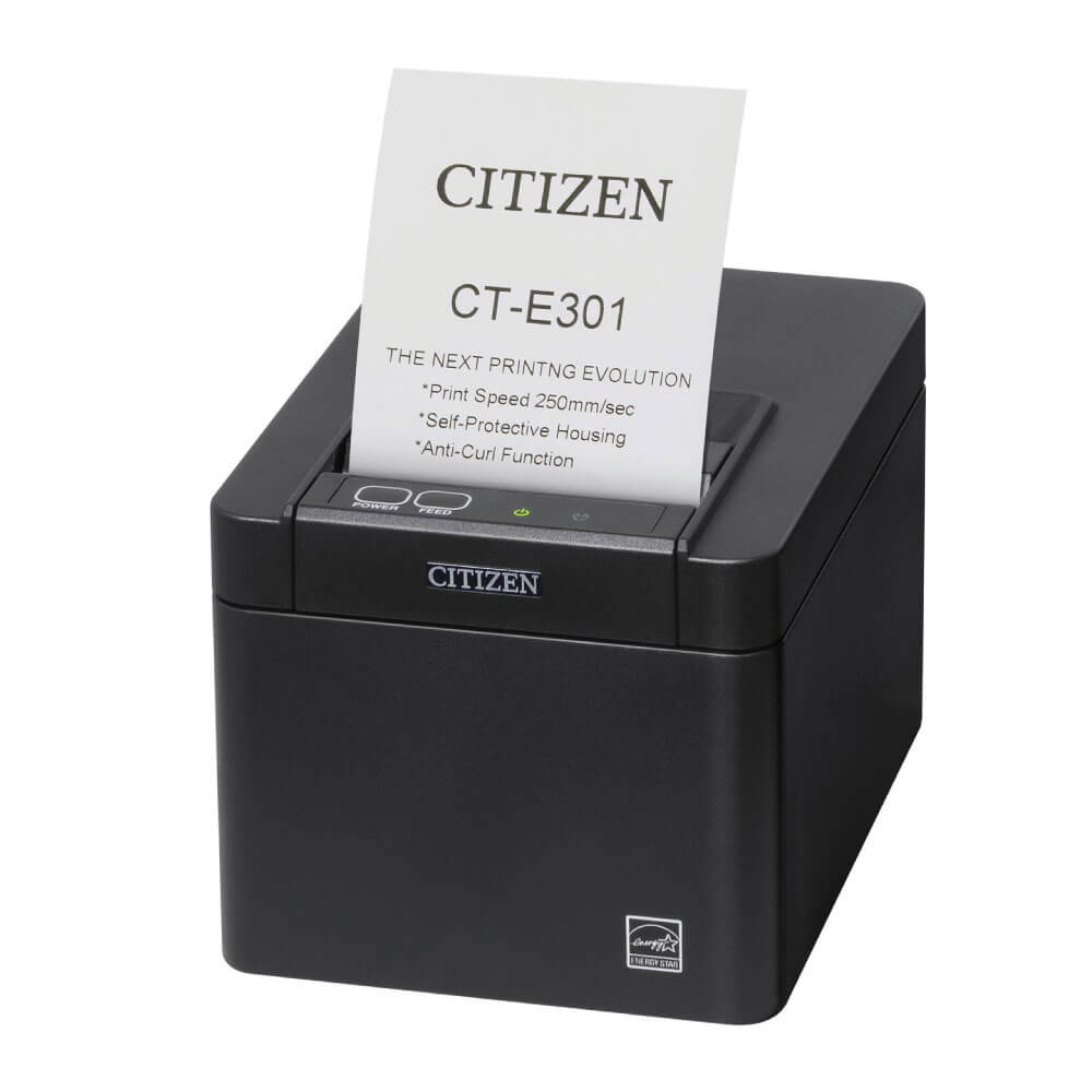 An image of Citizen CT-E301 Direct Thermal Receipt Black Printer (USB) 