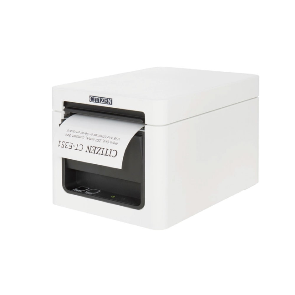 An image of Citizen CT-E601 Direct Thermal White POS Printer (USB, Serial, Network & BT) 