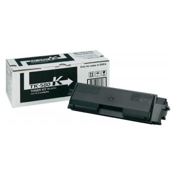 Kyocera TK580K TK-580K Black Toner Cartridge (3,500 pages*) 1T02KT0NL0
