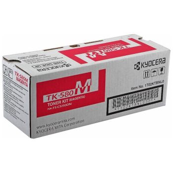 Kyocera TK580M TK-580M Magenta Toner Cartridge (2,800 pages*) 1T02KTBNL0