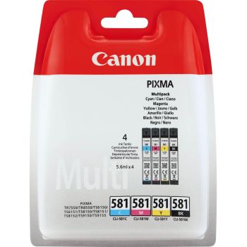 Canon CLI-581 CMYK Ink Cartridge Multi Pack - 2103C007
