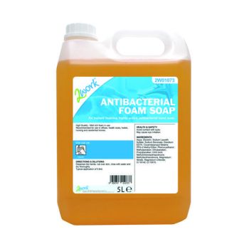 2Work Antibacterial Foam Soap 5 Litre Bulk Bottle 2W01073