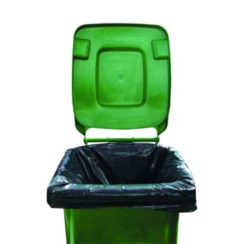 2Work Medium Duty Wheelie Bin Liner Black (Pack of 100) 2W01167