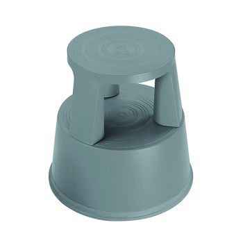 2Work Plastic Step Stool with Non-Slip Rubber Base 430mm Dark Grey T7/Dgrey