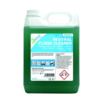 2Work Neutral Floor Cleaner Lemon Fragrance 5 Litre Bulk Bottle 2W06292