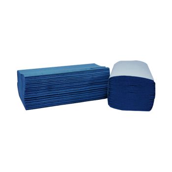 2Work 1-Ply I-Fold Hand Towels Blue (Pack of 3600) 2W70104