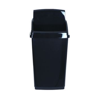 2Work Swing Top Bin 30 Litre Capacity Black 2W810011