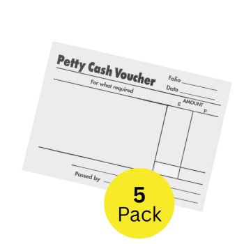 5 Star Office Petty Cash Pad 80 Sheets 88x138mm (Pack of 5)