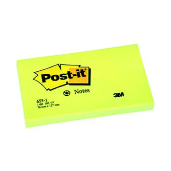 Post-it Notes Recycled 76 x 127mm Canary Yellow (Pack of 16) 655-1T