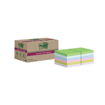 Post-it Super Sticky Recycle 47.6x47.6 Assorted (Pack of 12) 622RSS12COL