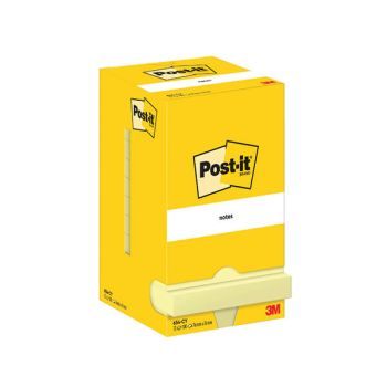 Post-it Notes 76x76mm 100 Sheets Canary Yellow (Pack of 12) 654-CY