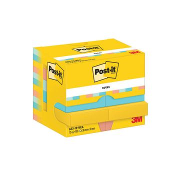 Post-it Notes 38mmx51mm 100 Sheets Beachside (Pack of 12) 653-12-BEA