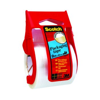 Scotch Reinforced Packaging Tape 50mmx9m With Easy Start Dispenser Clear X.5009D