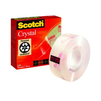 Scotch Crystal Tape Multipurpose 19mm x 33m Clear Glossy 600
