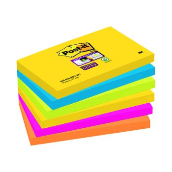Post-it Super Sticky 76 x 127mm Rio (Pack of 6) 70-0052-5132-0