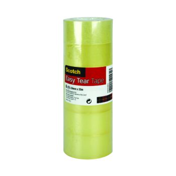 Scotch Easy Tear Clear Tape 24mm x 33m (Pack of 6) ET2433T6