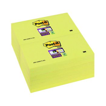Post-it Super Sticky 76x127mm Canary Yellow (Pack of 12) 655-12SSCY