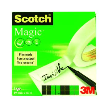 Scotch Magic Tape 810 Solvent-Free 19mmx66m Transparent 8101966