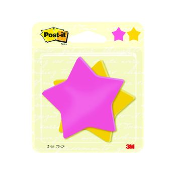 Post-it Notes Star Shape 75 Sheet 70.5 x 70.5mm (Pack of 2) 7100236274