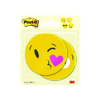 Post-it Notes Emoji Shape 30 Sheets 70 x 70mm (Pack of 2) 7100236592