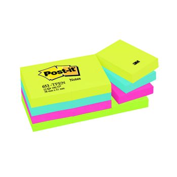 Post-it Notes 38 x 51mm Energy Colours (Pack of 12) 653TF