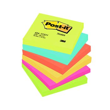 Post-it Notes 76 x 76mm Energy Colours (Pack of 6) 654TF