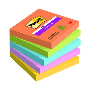 Post-it Super Sticky Notes Boost 76x76mm 90 Sheet (Pack of 5) 7100258933