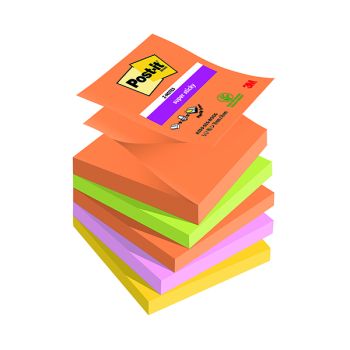 Post-it Super Sticky Z-Notes Boost Colour 76x76mm 90 (Pack of 5) 7100258789