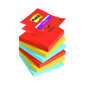 Post-it Z-Notes Playful Colour 76x76mm 90 Sheet (Pack of 6) 7100258797